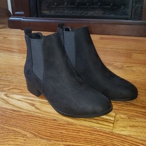 Black Suede Soda Booties